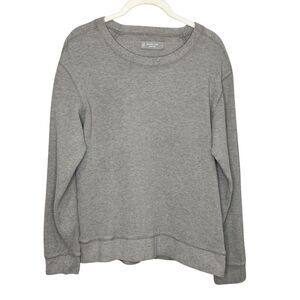 Everlane Sweater Womens Small Gray Organic Cotton Waffle Knit Crewneck Raglan